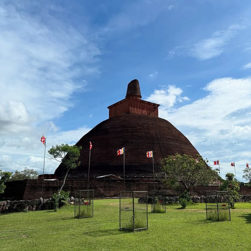 Massive Jetavanaramaya dagoba showing its impressive scale and ancient brick construction