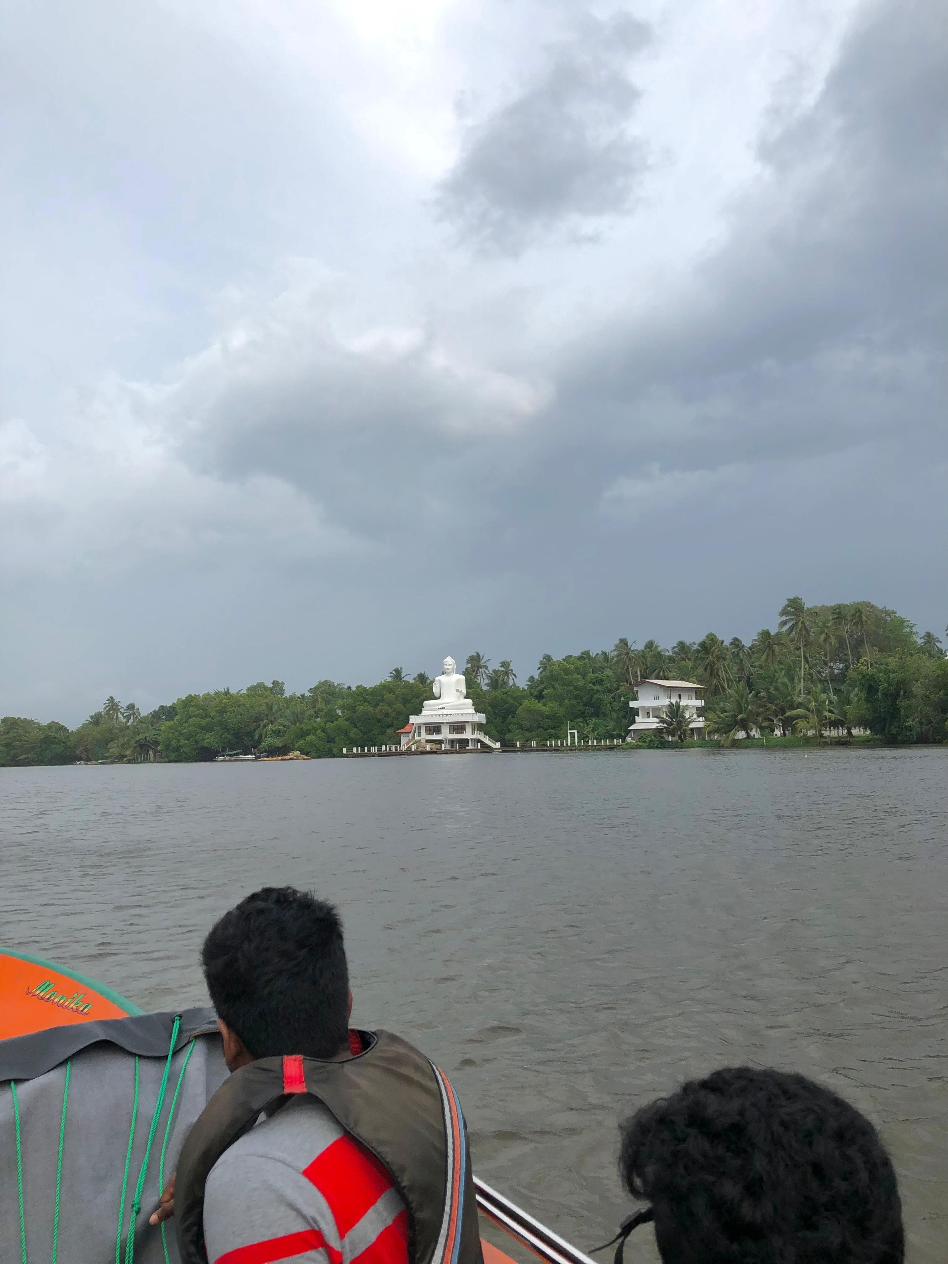Bentota River with golden sand and clear waters