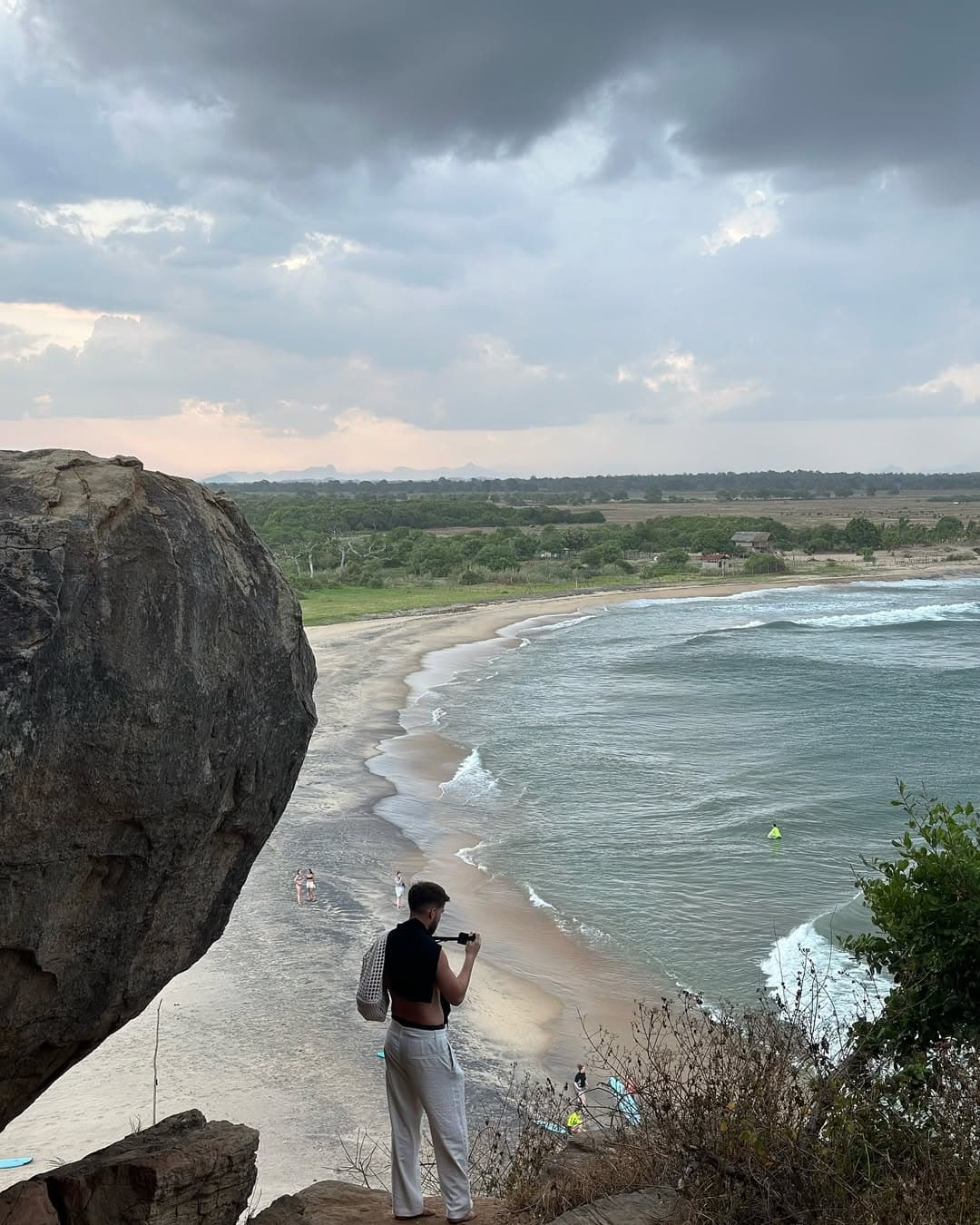 Elephants near Elephant Rock formation in Arugambay