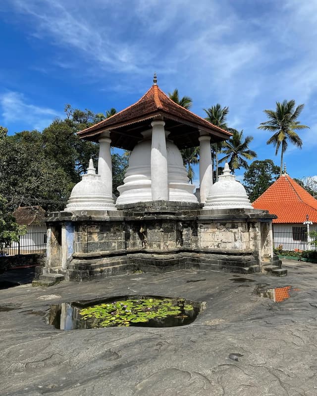 Gadaladeniya Temple showing ancient Sinhalese architecture