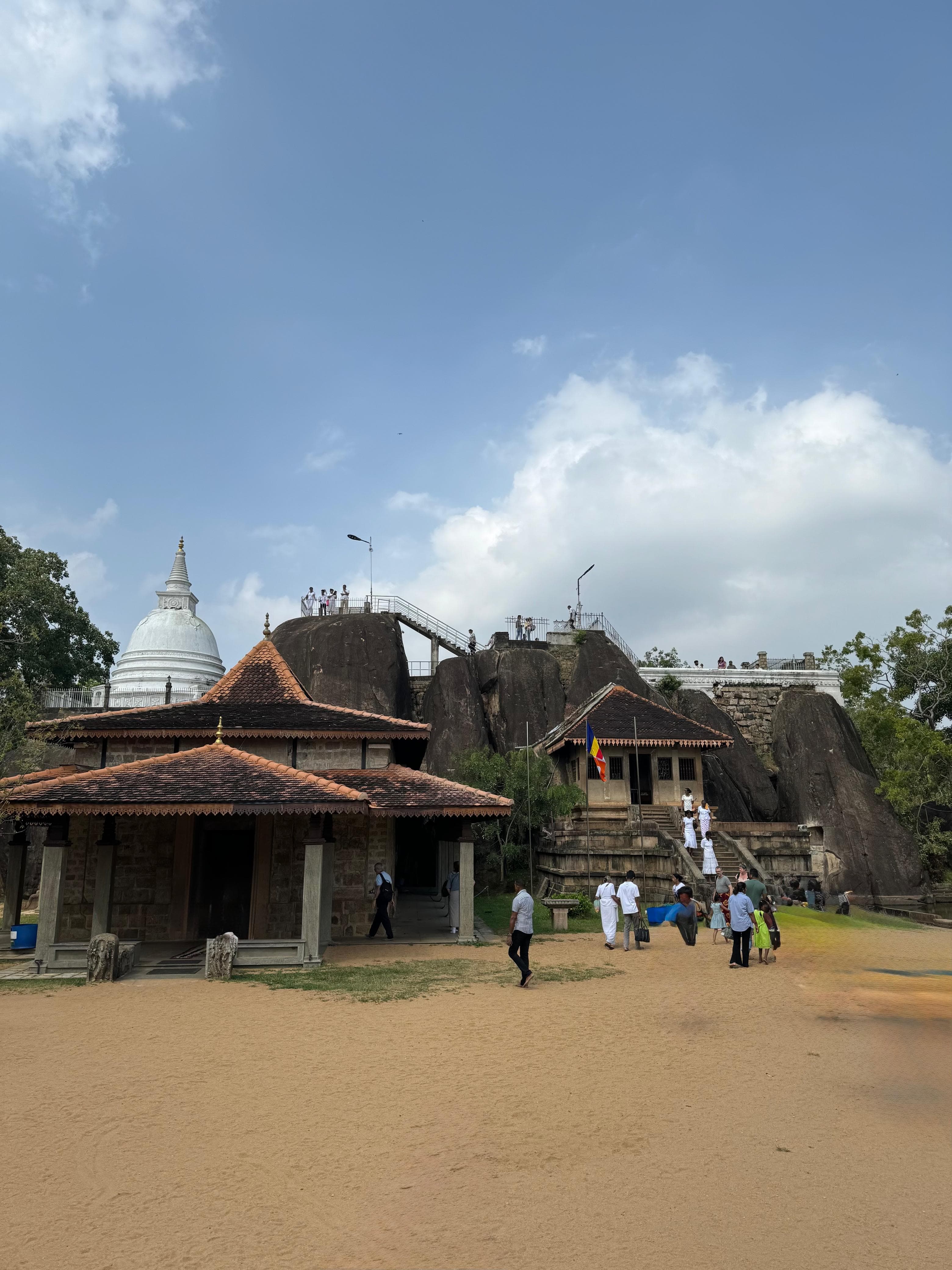 Isurumuniya rock temple showing ancient stone carvings and cave architecture