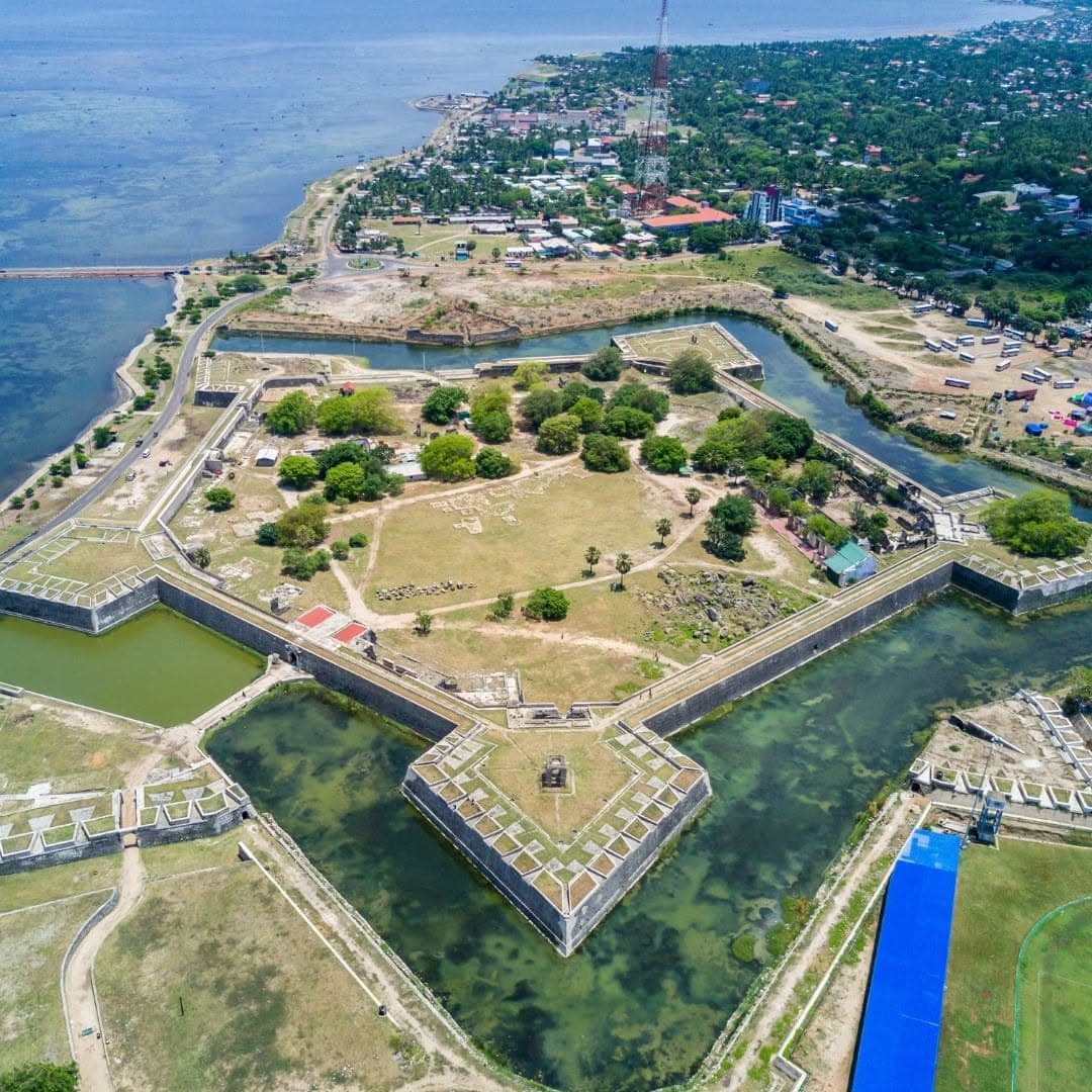 Jaffna Dutch Fort showing massive stone walls and historical architecture - Image 1