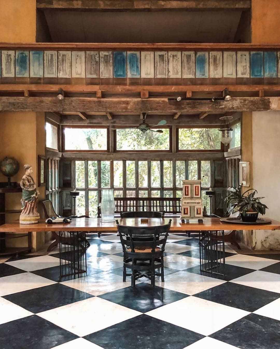 Terraced lawns floating above Dedduwa Lake
