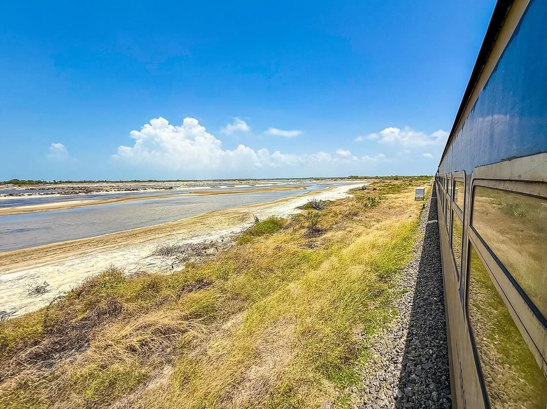 Jaffna railway station and northern Sri Lanka landscape