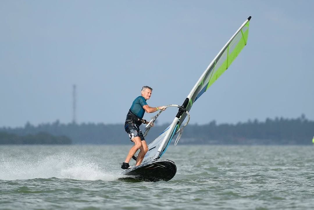 Windsurfing at Bentota Lagoon
